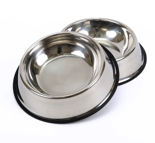 Stainless steel dog bowl