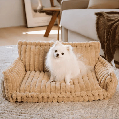 FurlioPets Großes waschbares flauschiges orthopädisches weiches Hundesofa-Bett