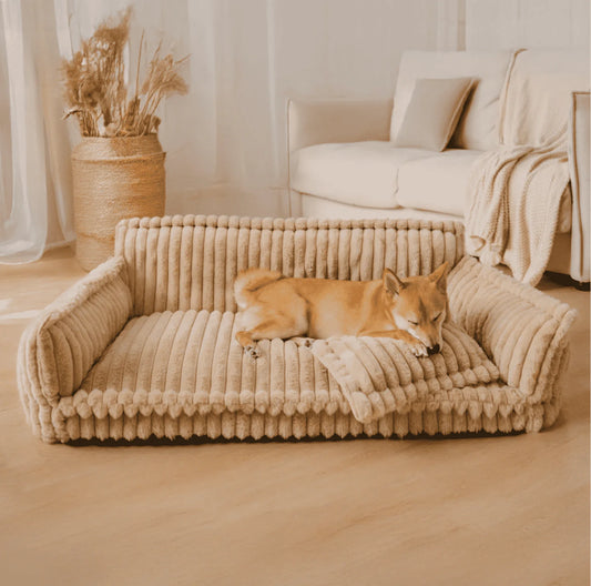 FurlioPets Large Washable Fluffy Orthopedic Soft Dog Sofa Bed