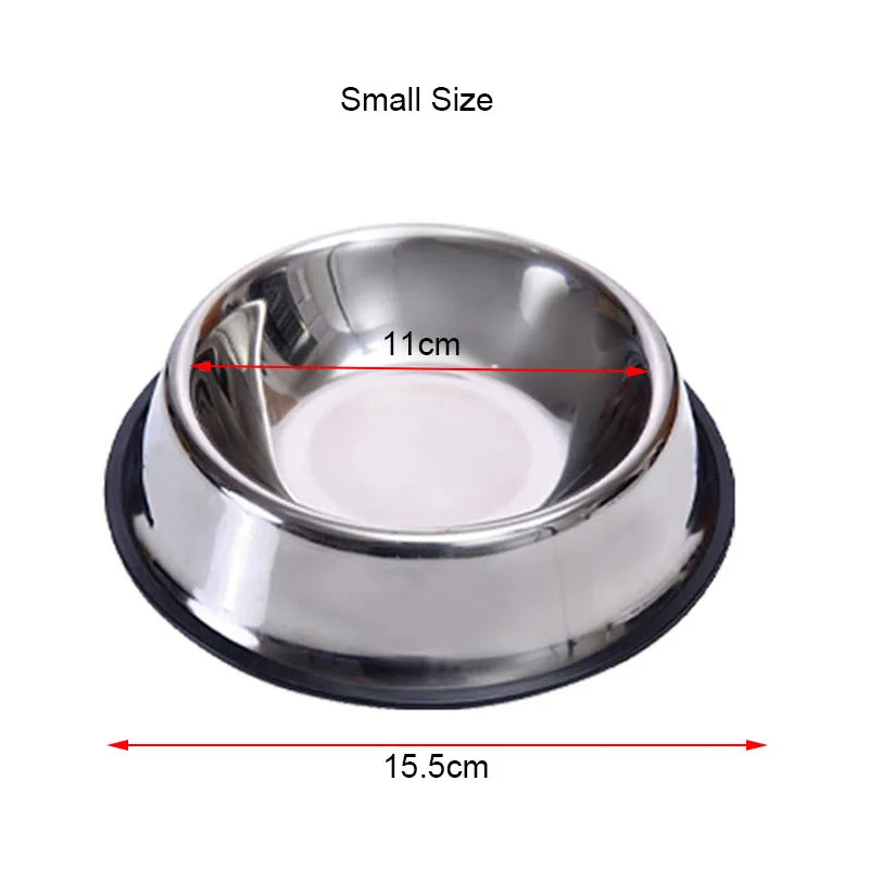 Stainless steel dog bowl