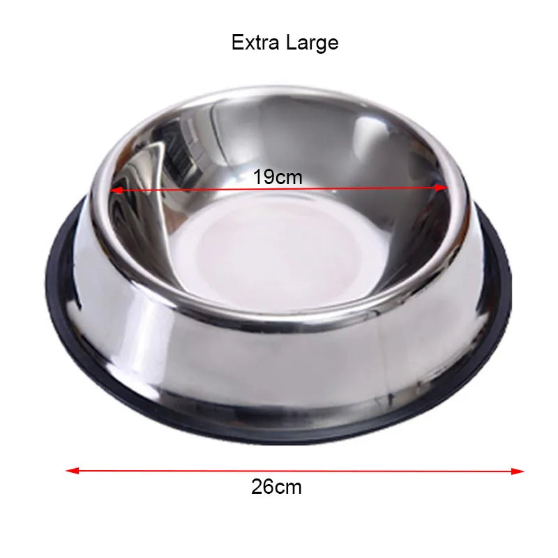 Stainless steel dog bowl