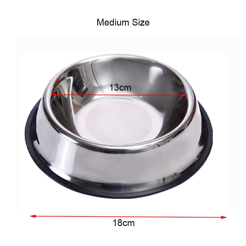 Stainless steel dog bowl