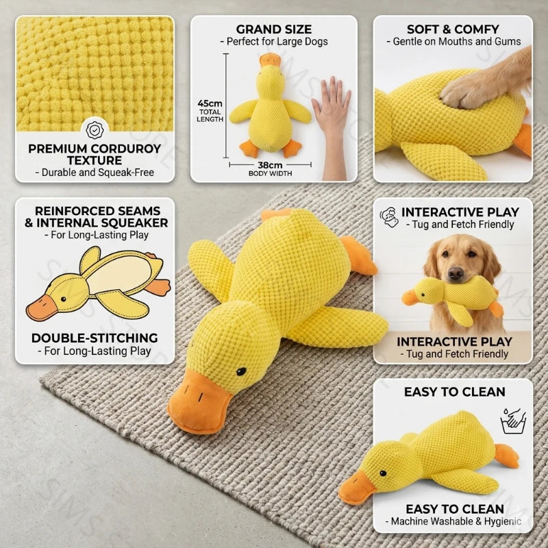 FurlioPets Squeaky Anti-Stess Duck Toy