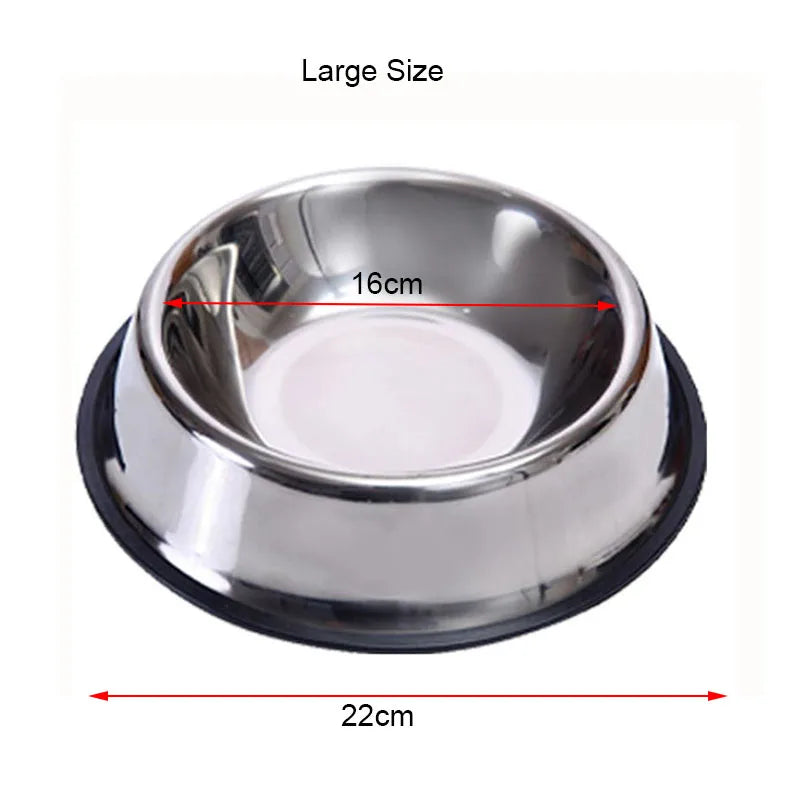 Stainless steel dog bowl