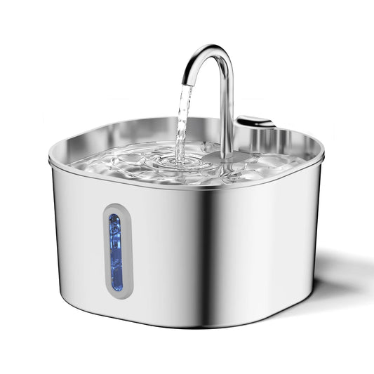 FurlioPets Stainless Steel Cat Water Fountain