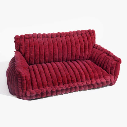 FurlioPets Großes waschbares flauschiges orthopädisches weiches Hundesofa-Bett